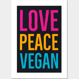 Love Peace Vegan Posters and Art